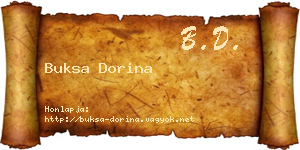Buksa Dorina névjegykártya